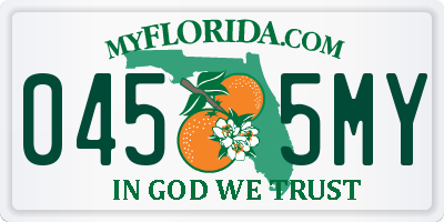 FL license plate 0455MY