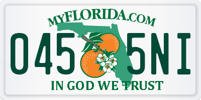 FL license plate 0455NI