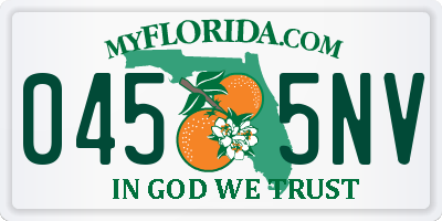 FL license plate 0455NV