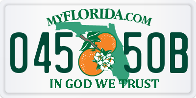 FL license plate 0455OB