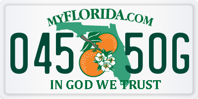 FL license plate 0455OG