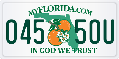 FL license plate 0455OU