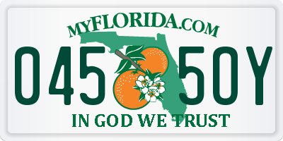 FL license plate 0455OY