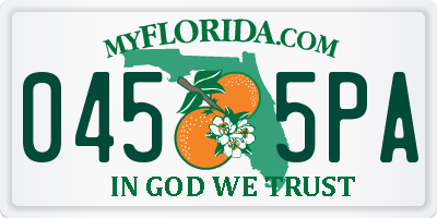 FL license plate 0455PA