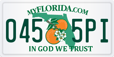 FL license plate 0455PI
