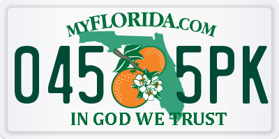 FL license plate 0455PK