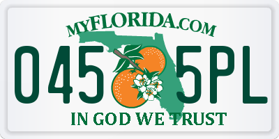FL license plate 0455PL
