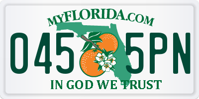 FL license plate 0455PN