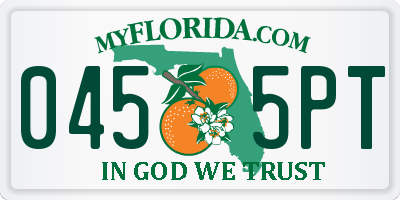 FL license plate 0455PT