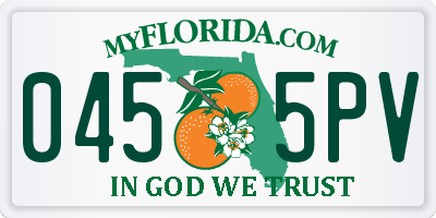 FL license plate 0455PV