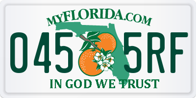 FL license plate 0455RF
