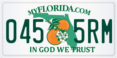 FL license plate 0455RM