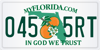 FL license plate 0455RT