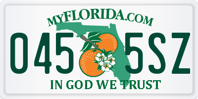 FL license plate 0455SZ