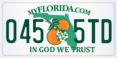 FL license plate 0455TD