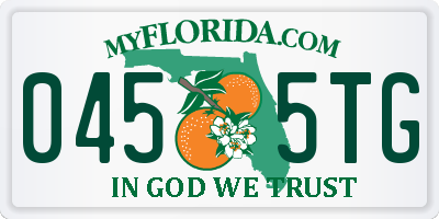 FL license plate 0455TG