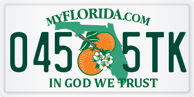 FL license plate 0455TK