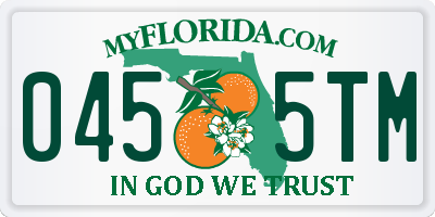FL license plate 0455TM