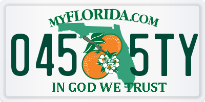FL license plate 0455TY