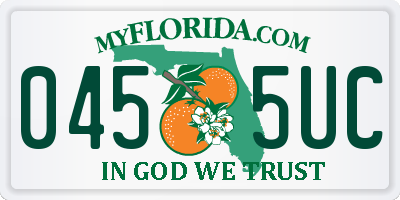 FL license plate 0455UC