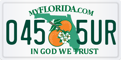 FL license plate 0455UR