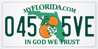 FL license plate 0455VE
