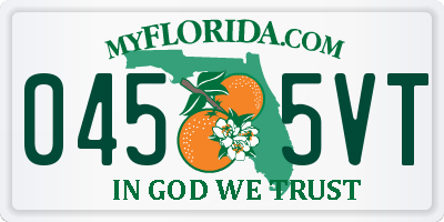 FL license plate 0455VT