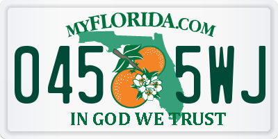 FL license plate 0455WJ