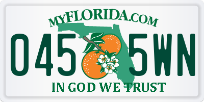 FL license plate 0455WN