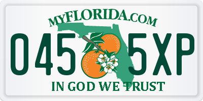FL license plate 0455XP