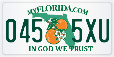 FL license plate 0455XU