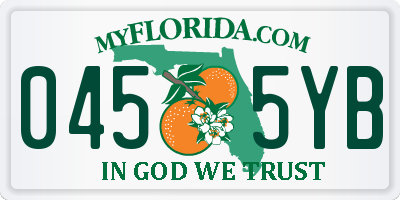 FL license plate 0455YB