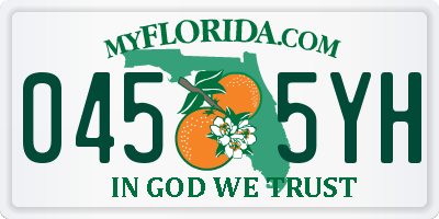 FL license plate 0455YH