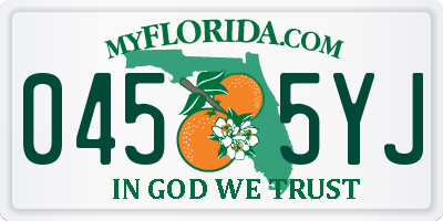 FL license plate 0455YJ