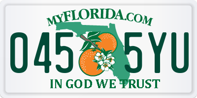 FL license plate 0455YU