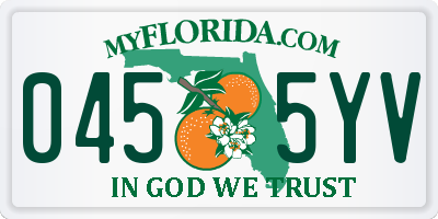 FL license plate 0455YV