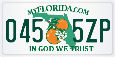FL license plate 0455ZP