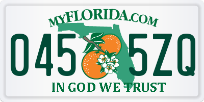 FL license plate 0455ZQ