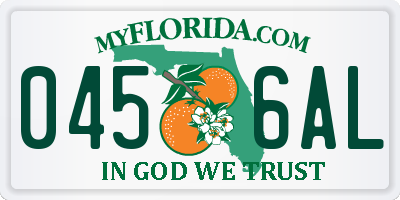 FL license plate 0456AL