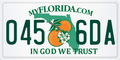 FL license plate 0456DA
