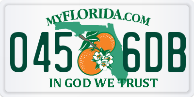FL license plate 0456DB