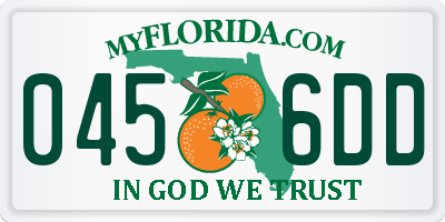 FL license plate 0456DD