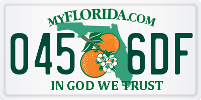 FL license plate 0456DF