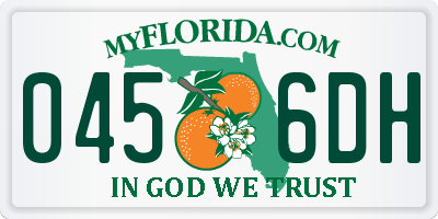 FL license plate 0456DH