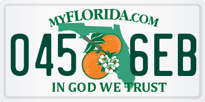 FL license plate 0456EB