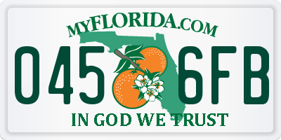 FL license plate 0456FB