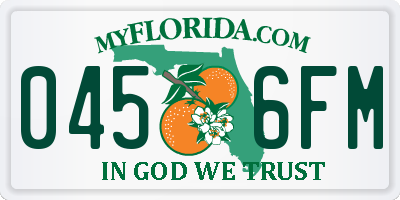 FL license plate 0456FM
