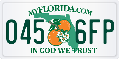 FL license plate 0456FP