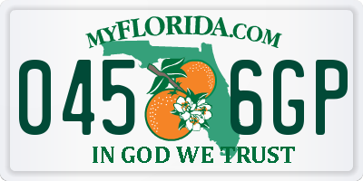 FL license plate 0456GP