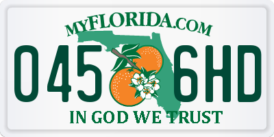 FL license plate 0456HD